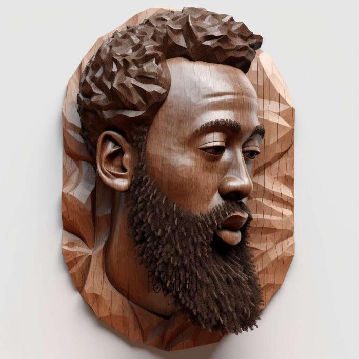 James Harden 4 stl model for CNC